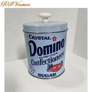 Vintage Domino Tin Canister